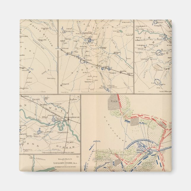 Aimant Carte de campagne Savannah Goldsborough (Devant)