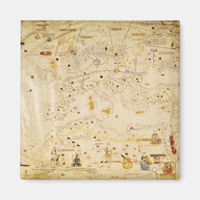 Aimant Carte de Charles V, Carte de Mecia (Devant)