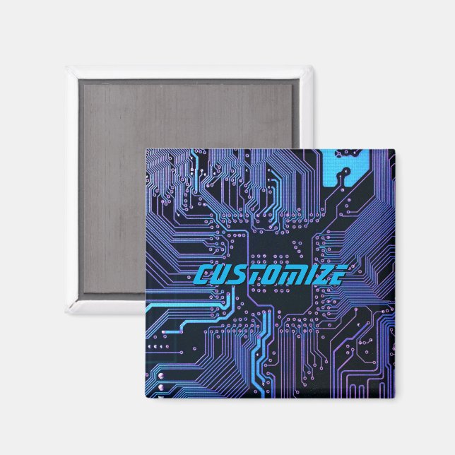Aimant Carte de circuit électronique bleu PCB personnalis (Recto/Verso)
