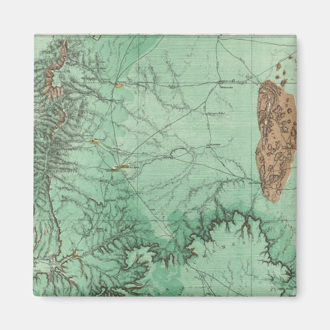 Aimant Carte de classification des terres du Nouveau-Mexi (Devant)