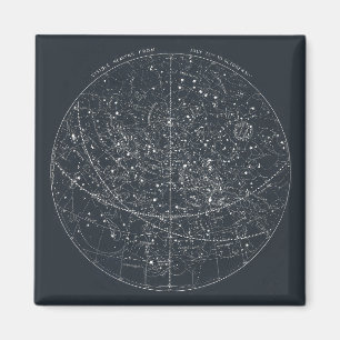 Aimant Carte de constellation vintage