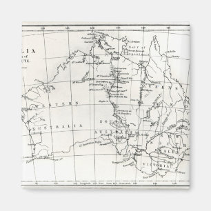 Aimant Carte de croquis de l'Australie