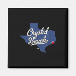 Aimant Carte de Crystal Beach Texas Tx