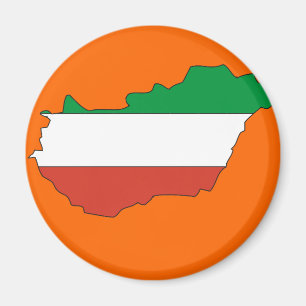 Aimant Carte de drapeau de la Hongrie