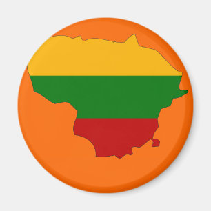 Aimant Carte de drapeau de la Lithuanie