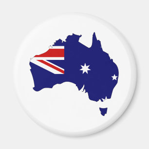 Aimant Carte de drapeau de l'Australie normale