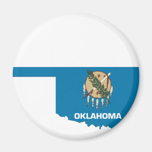 Aimant Carte de drapeau de l'Oklahoma