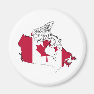 Aimant Carte de drapeau du Canada normale