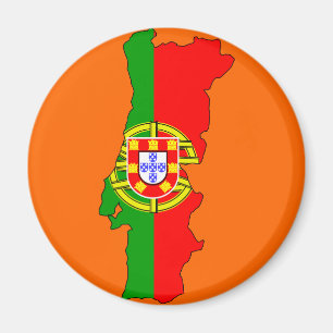 Aimant Carte de drapeau du Portugal
