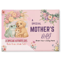 Carte de fête des mères grenouille mignonne chien 