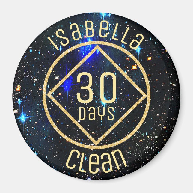 Aimant Carte de jour personnalisée NA Narcotiques anonyme (Devant)