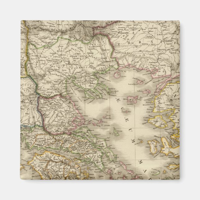Aimant Carte de la Grèce historique, atlas de Paris (Devant)