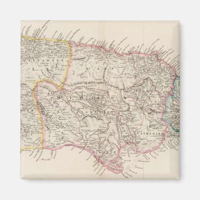 Aimant Carte de la Jamaïque (Devant)