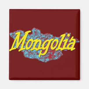 Aimant Carte de la Mongolie