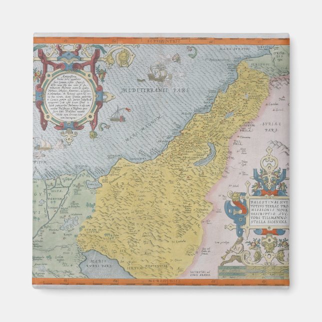 Aimant Carte de la Palestine (Devant)