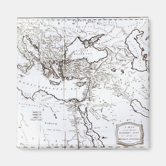 Aimant Carte de la partie orientale de l'Empire romain (Devant)