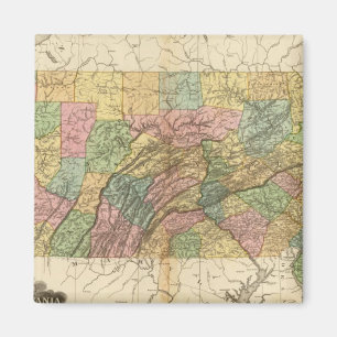 Aimant Carte de la Pennsylvanie et du New Jersey