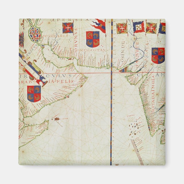Aimant Carte de la Perse, de l'Arabie et de l'Inde (Devant)