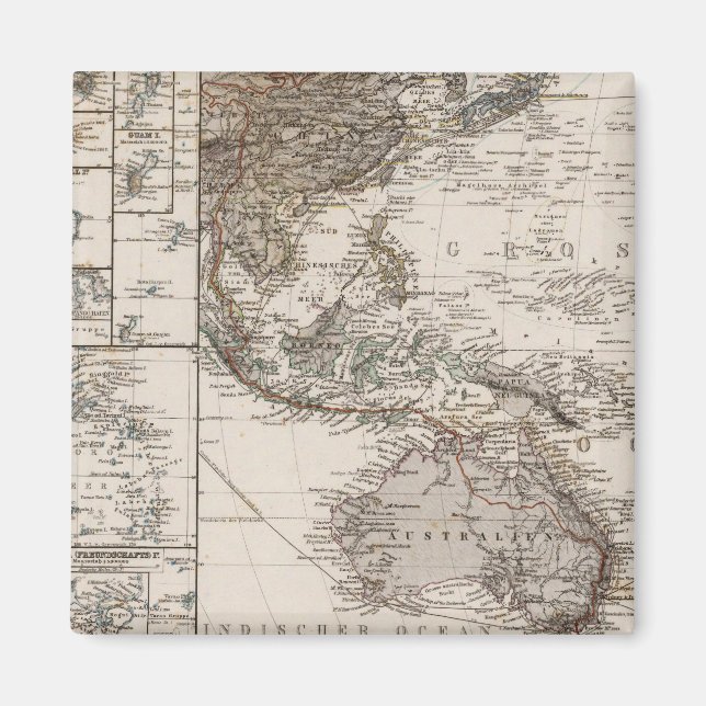 Aimant Carte de la Polynésie (Devant)