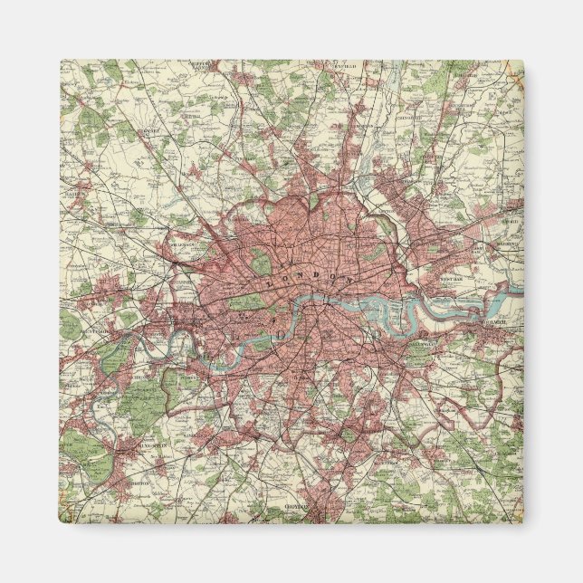 Aimant Carte de la région de Londres (Devant)