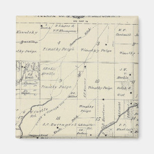 Aimant Carte de la section du comté de Tulare T20S R23E