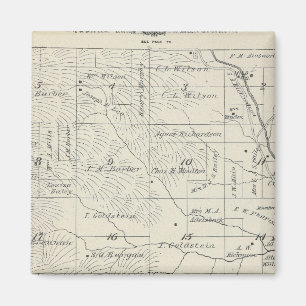 Aimant Carte de la section du comté de Tulare T20S R29E
