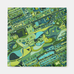 Aimant Carte de la structure de la ville d'Amsterdam