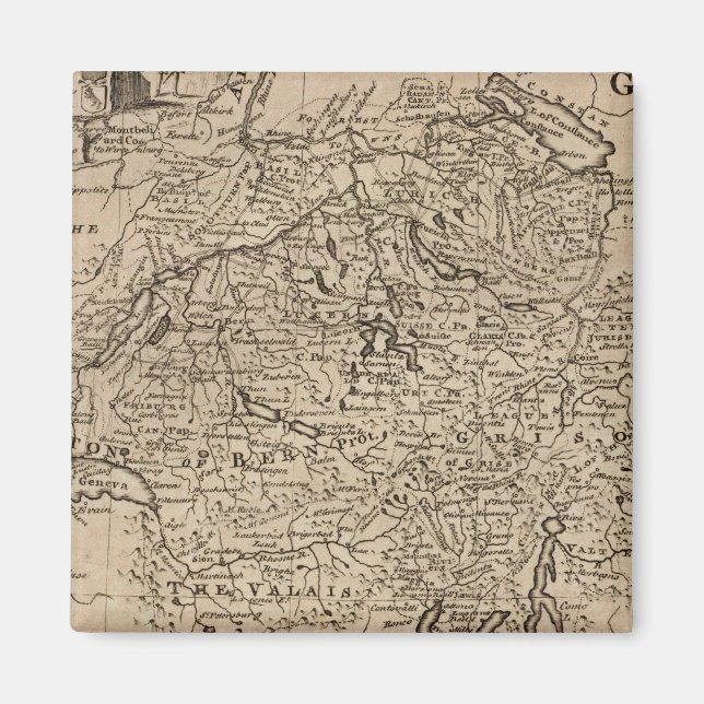 Aimant Carte de la Suisse (Devant)