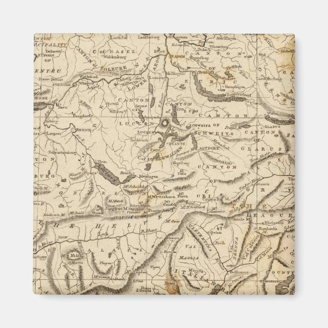 Aimant Carte de la Suisse par Arrowsmith (Devant)