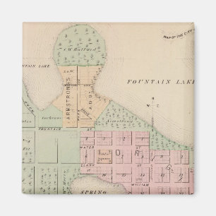 Aimant Carte de la ville d'Albert Lea, Minnesota