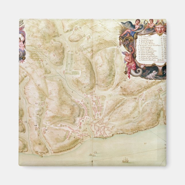 Aimant Carte de la ville et citadelle de Bellisle (Devant)