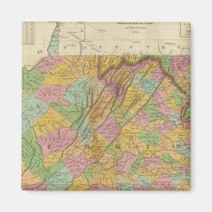 Aimant Carte De La Virginie Et Du Maryland