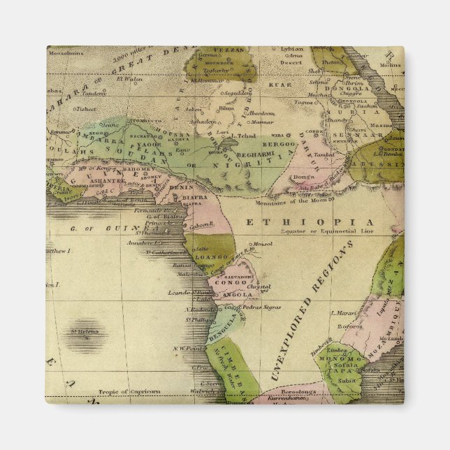 Aimant Carte de l'Afrique (Devant)