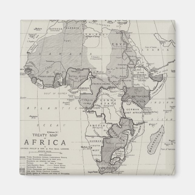 Aimant Carte de l'Afrique (Devant)