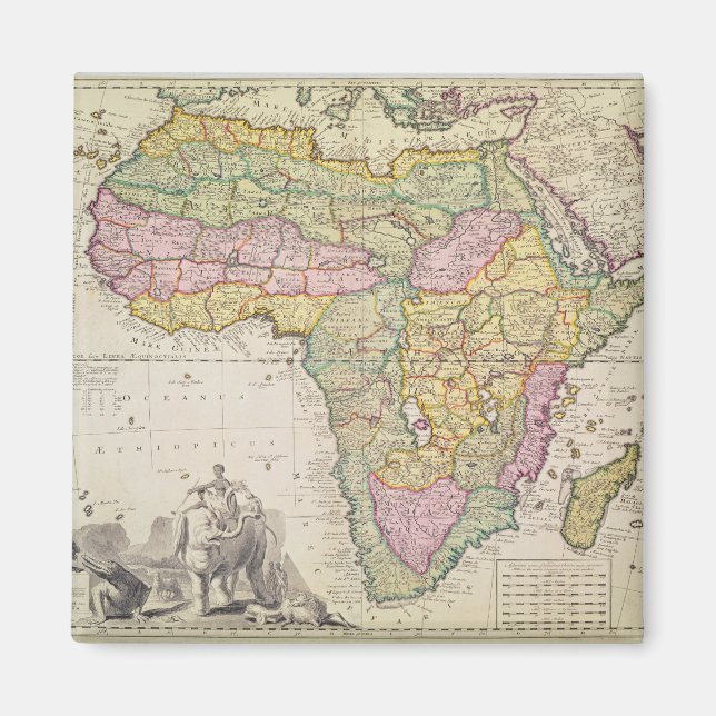 Aimant Carte de l'Afrique (Devant)