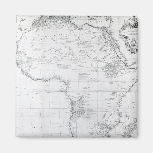 Aimant Carte de l'Afrique (Devant)