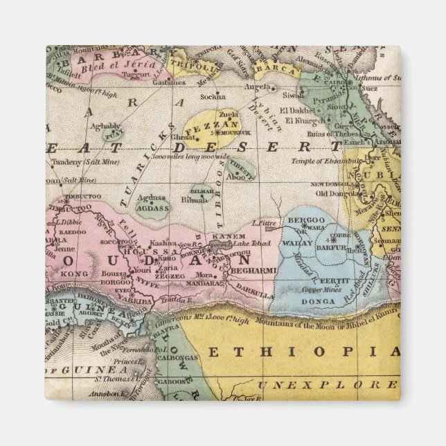 Aimant Carte de l'Afrique (Devant)