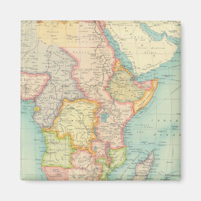 Aimant Carte de l'Afrique avec routes maritimes (Devant)