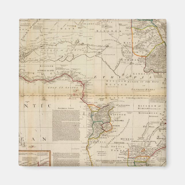 Aimant Carte de l'Afrique composite (Devant)
