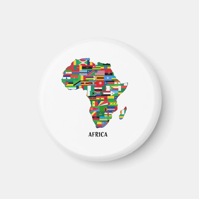 Aimant Carte de l'Afrique continent (Devant)