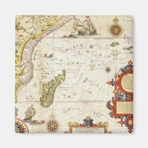 Aimant Carte de l'Afrique de l'Est et du Madagascar, 1596