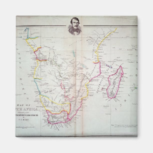 Aimant Carte de l'Afrique du Sud illustrant