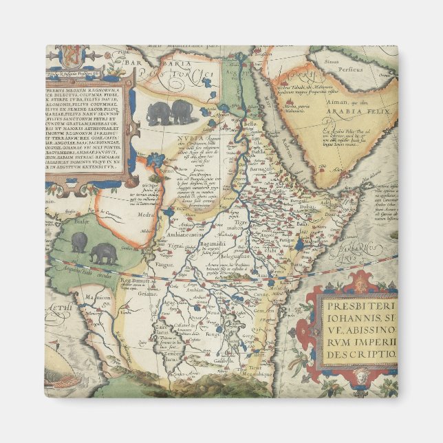 Aimant Carte de l'Afrique et de la péninsule arabique (Devant)