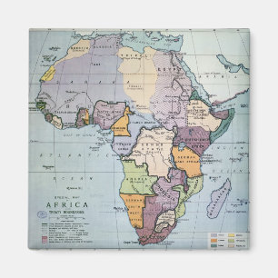 Aimant Carte de l'Afrique montrant les limites des traité