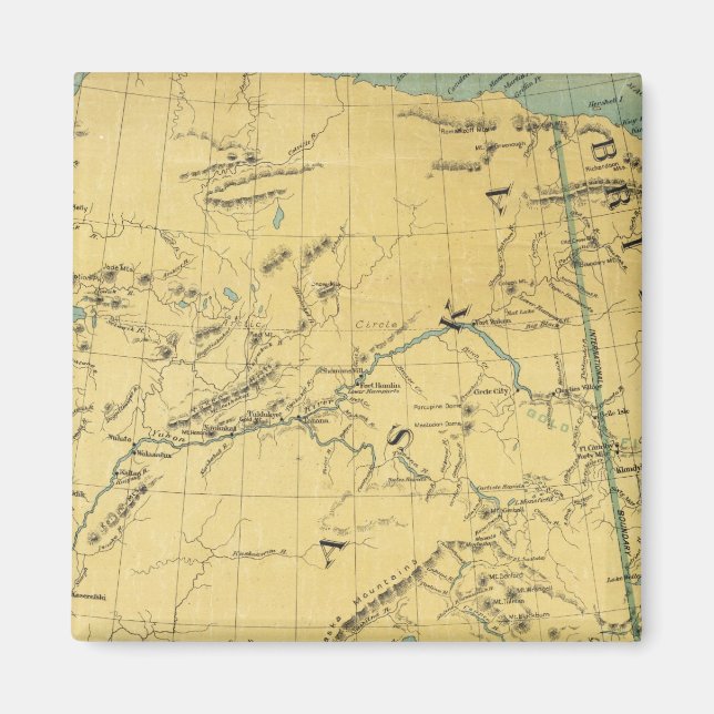 Aimant Carte De L'Alaska (Devant)