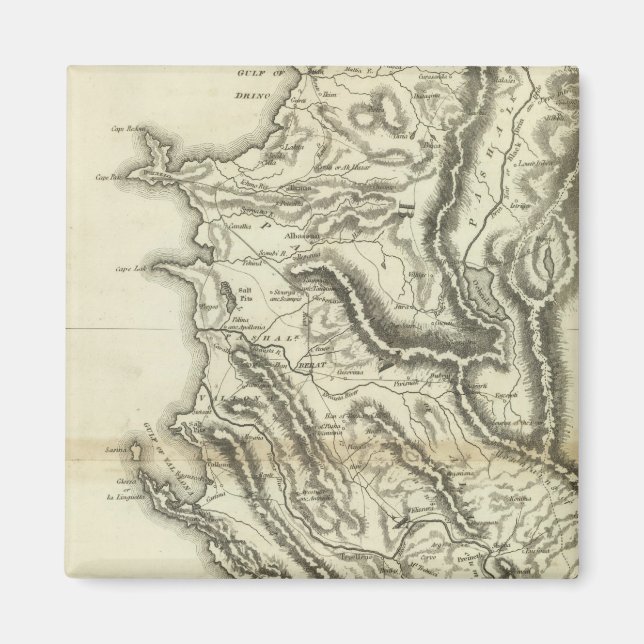 Aimant Carte de l'Albanie (Devant)