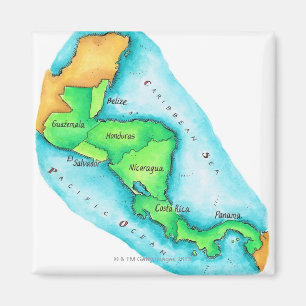 Aimant Carte de l'Amérique centrale