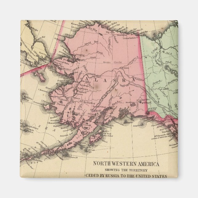 Aimant Carte de l'Amérique du Nord par Mitchell (Devant)
