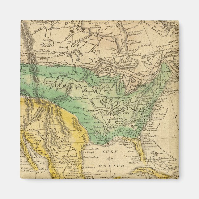 Aimant Carte de l'Amérique du Nord par Worcester (Devant)