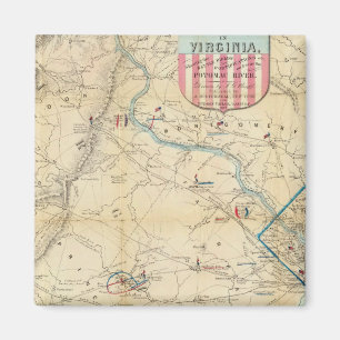 Aimant Carte de l'armée du siège de la guerre en Virgin
